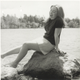 Hillary Rodham at Lake Waban on Wellesley College campus.